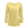 thumbnail image 4 of LSLJS Chandail à Col Rond pour Femmes, Décontracté, Ample, Chandail à Enfiler, Hauts, Manches Longues, T-Shirt, Chemisiers, Sport, Chandail à Enfiler, Tenue de Détente, 4 of 5