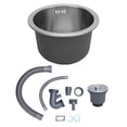 thumbnail image 2 of Undermount Kitchen Sink, 28cm Stainless Steel Handmade Single Bowl Kitchen Sink with Strainer,  Undermount Kitchen Bar Sink, Small Single Bowl Kitchen Sink for Kitchen Bar RV, 2 of 7