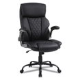 thumbnail image 1 of Office Chair, Adjustable Swivel Chair with PU Leather, High-Back Lumbar Support, Flip-Up Armrests for Home, Office - GD-9335, 1 of 5