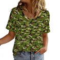 thumbnail image 4 of Ceisia T-Shirt Décontracté pour Homme, Coupe Ajustée, Vert, Classique, Imprimé Camouflage Moucheté, Col Rond, Manches Courtes, Cadeaux, 4 of 9