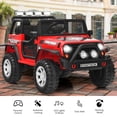 thumbnail image 4 of Costway 12V Kids Ride On Truck Remote Control Electric Car w/Lights&Music Red, 4 of 10