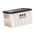 thumbnail image 3 of Luzkey Lidded Storage Bin Storage Box with Lid Versatile Large Container Utility Crate with Handles for Books Transport Organization White Blue, 3 of 7