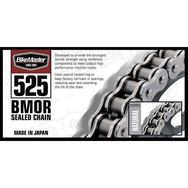 BikeMaster Chaîne de Série 525 BMOR, 130 Maillons - Or