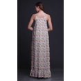 thumbnail image 4 of Bimba Robe de Nuit Longue pour Femmes, Violet Pâle à Feuilles Florales et Fleurs de Pêche, Imprimée, à Bretelles Spaghetti, Tenue de Nuit pour Dames, Moyen, 4 of 5