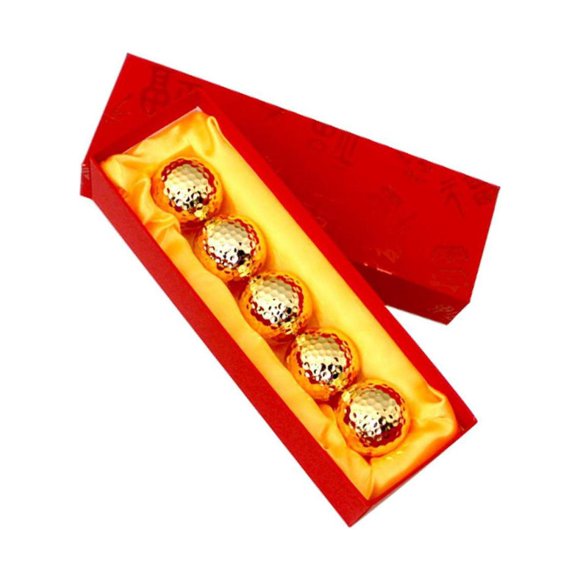 Ruiboury Étui de Rangement pour Belles Balles de Golf Cadeau Boîte Nœud Chinois Déco Club Souvenir Style A Ensemble de 2