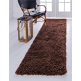 thumbnail image 2 of Unique Loom 3136085 2 ft. 2 in. x 6 ft. 5 in. Solid Shag Runner Rug, Chocolate Brown, 2 of 2