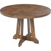 Eastvita 47-Inch Round Wooden Dining Table for 4 to 6 People Kitchen Table with Sturdy Legs/Perfect for Dining Room or Kitchen (Brown)
