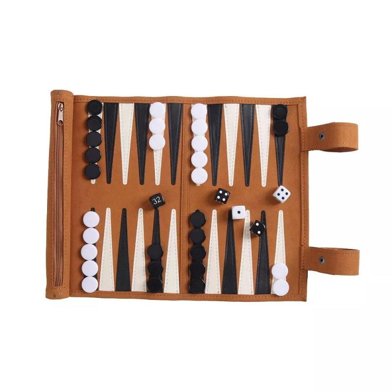 Backgammon Board Game Kit Travel Portable Roll Up Backgammon Board Game Set AU