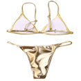 thumbnail image 5 of Maillot de Bain Femme String Bikini Ensemble Sequins Or Uni, 5 of 5