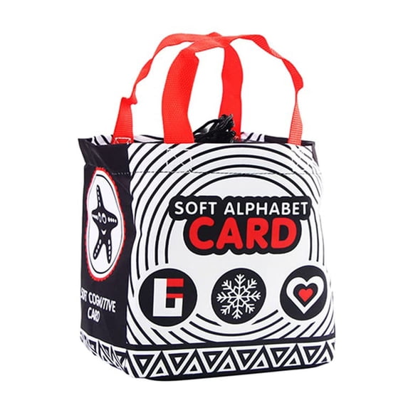 Cartes Éclair pour Nouveau-Né 26 Pcs Cartes Éclair Alphabet Anglais Souples Livres en Tissu Double Face pour Bébé avec Sac de Rangement Lavables Jouet d'Éveil Jouets de Bain pour Bébé