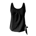 thumbnail image 4 of PMVFHDE Maillot de Bain pour Femmes, Haut de Tankini à Encolure Carrée, Imprimé et Fendu, avec Bretelles Spaghetti Ajustables et Coussinets Amovibles, 4 of 5