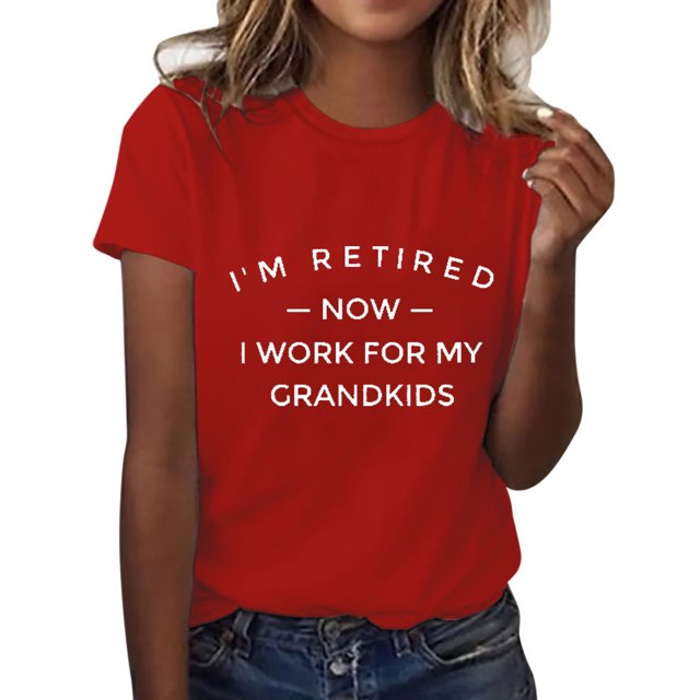 B91xZ Chemise d'Été pour Femmes à Manches Courtes, Tee-Shirt Décontracté Ample de Printemps, Rouge TTG