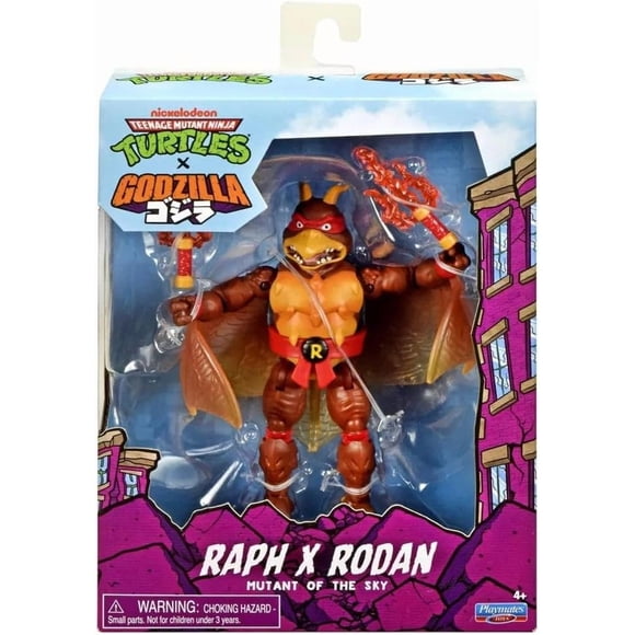 Teenage Mutant Ninja Turtles X Godzilla Godzilla 6 Inch Action Figure - Raph X Rodan