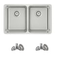 thumbnail image 2 of Stylish Dual Mount 29" Stainless Steel Double Bowl Kitchen Sink S-414T, 2 of 12