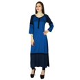 thumbnail image 1 of Phagun Kurti Bleu de Designer Indien Haut Kurta Femme Rayonne Haut Décontracté Tunique Robe, 1 of 7