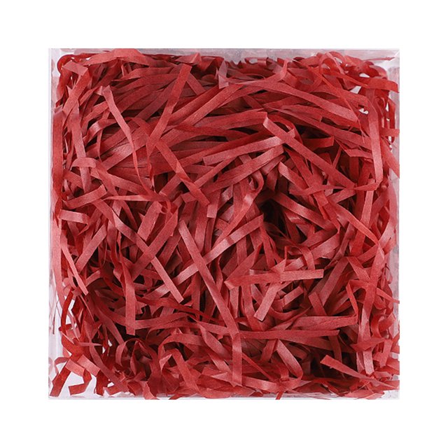 kurtrusly 1 Pack Lafite Paper Raffia Filler Colorful Shredded Box Packaging Decoration Practical Wedding Party Easter New Year Wine red