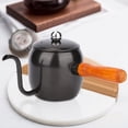 thumbnail image 4 of Cafetière en Acier Inoxydable à Poignée Confortable, Bouilloire 500 ml, pour la Maison Noire 500 ml, 4 of 8