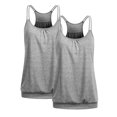 thumbnail image 1 of Lmnyox 2 PCS Women's Camisole Tops Racerback Spaghetti Strap Sleeveless Tank Tops Summer Basic Tank Shirts, 1 of 1