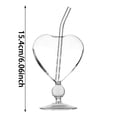 thumbnail image 2 of Verres à Vin en Forme de Cœur Design Unique Parfait pour Bars & Usage Domestique Verre Clair, 2 of 5