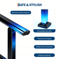 thumbnail image 2 of Metal Handrail – Adjustable for 2-6 Steps – Black Deck Stair Railing – Porch, Exterior & Indoor – DIY Install Kit, 2 of 5