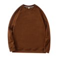 thumbnail image 2 of Mceream Chandail à Col Rond pour Homme, Couleur Unie, Raglan, Manches Longues, Haut à Enfiler, Coupe Ample, Décontracté, Quotidien, Tenue Mode Urbaine, Café, S, 2 of 9