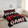 thumbnail image 3 of QUTETN Moderne Noir Bleu Joystick de Jeu Couettes et Duvets Grand Lit, 3 of 6