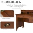 thumbnail image 4 of HOMCOM Computer Desk with Drawer Home Office Writing Study Table, Brown, 4 of 10