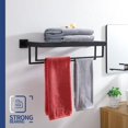 thumbnail image 3 of Matte Towel Rack ‘‘ Bathroom Towel Shelf with Double Towel Bars SUS Stainless Steel Wall Mounted BBK, 3 of 8