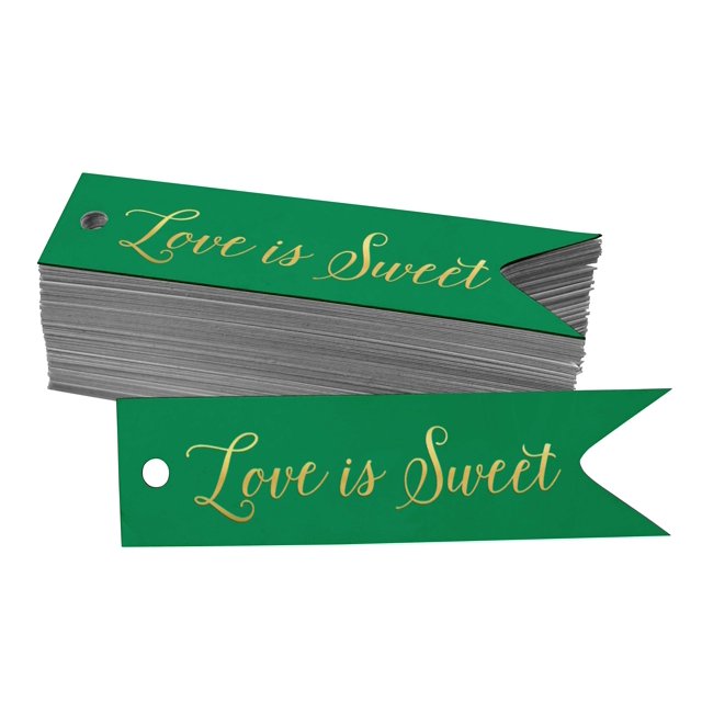 Inkdotpot Gold Foil Paper Hang Tags Love Is Sweet Wedding Favor Tags 100 Pieces