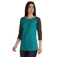 thumbnail image 4 of Inkmeso Womens Color Block Raglan Quarter Sleeve TShirt Baseball Tee Casual Sports Jersey Top, 4 of 8