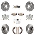 thumbnail image 1 of Transit Auto Front Rear Disc Brake Caliper Rotors Drums Ceramic Pads Shoes Wheel Cylinders and Hardware Kit (11Pc) for Car Honda Civic KC8-101702N, 1 of 11