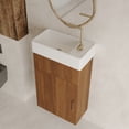 thumbnail image 1 of 16.5 Inches Modern Floating Bathroom Vanity with Intergrated Ceramic Basin and Storage- Perfect for Small Bathroom, 1 of 1