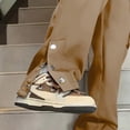 thumbnail image 5 of Lovzfmll Men's Solid Color Slit Hem Cargo Sweatpants, Elastic Drawstring Waist, Straight-Leg for Modern Style Khaki, L, 5 of 5