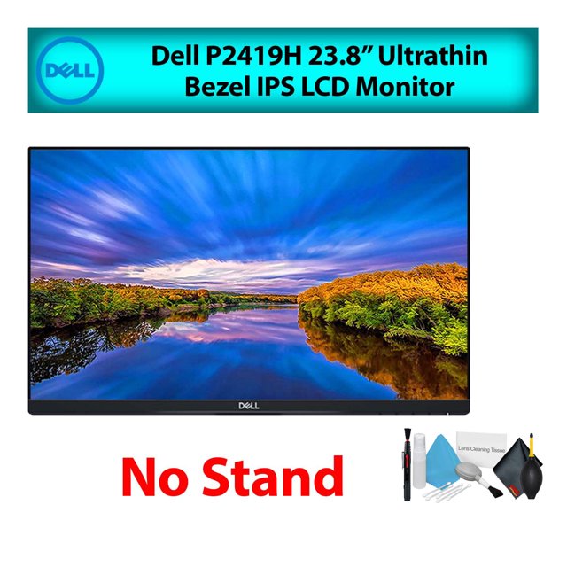 Dell 24" (P2419H) IPS LCD Computer Monitor (No Stand) Budget Bundle