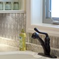 thumbnail image 2 of FASÄDE Hammered Decorative Vinyl Backsplash Panel in Crosshatch Silver (6X6 Inch Sample), 2 of 5