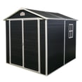 thumbnail image 3 of Nouvelle Remise de Rangement Extérieure en Résine 6 Pi x 8 Pi – Parfaite pour Ranger les Meubles de Patio, Noir, 3 of 8