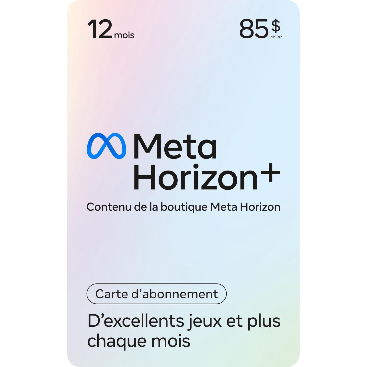 D Code Books Meta Horizon+ 12-Month Subscription 85.00 Gift Card (Digital Code ...