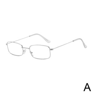 Small Square Alloy Frame Glasses Retro Reading Glasses Women Metal Blue Clear Glasses Men Glasses U0k0 Presbyopic Len Light S3P7