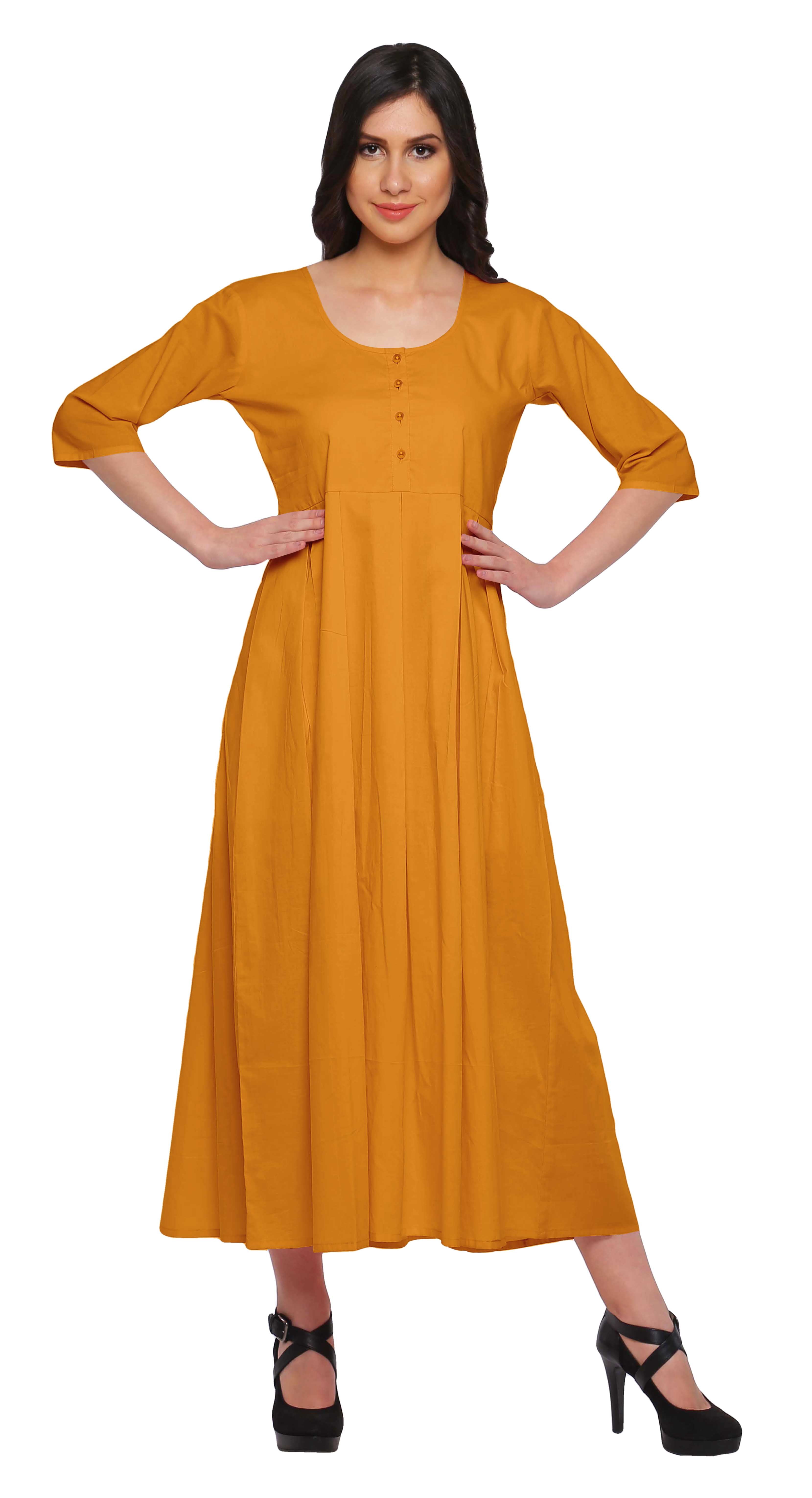 Moomaya Kurtis Indiennes Unies à Encolure Dégagée pour Femmes, Kurti Prêt-à-Porter, Anarkali