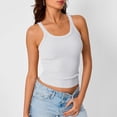 thumbnail image 4 of ohmzyzo Womens Workout Tank Tops V Neck Racerback Going Out Crop 2025 Trendy Top Summer Sleeveless Ribbed Camisole, 4 of 7