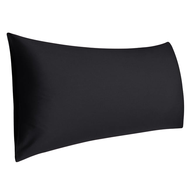 PiccoCasa Body Pillowcase 300 Thread Count Egyptian Cotton Pillowcase Jumbo Black