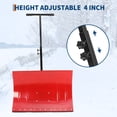 thumbnail image 3 of Pelle à Neige avec Roues – Pousseur Ergonomique Robuste de 29,1 Pouces de Large – Hauteur Réglable, Lame Inclinée à 5 Positions – pour Entrée, Trottoir, Trottoir et Entrée – Lame Rouge, Poignée Noire, Moyeux Rouges, Spéc. 36, 3 of 7