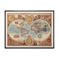 thumbnail image 1 of Designart Ancienne carte du monde VIII ART MURAL À CADRE FLOTTÉ, 1 of 4