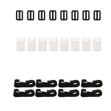8 Pcs de Couverture de Piscine en Plastique avec Sangle de Rouleau, Accessoires de Corde Flexibles et Réutilisables avec Boucles