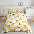 thumbnail image 1 of YST Cartoon Lemon Bedding Set For Adult Teens,Summer Tropical Fruit Down Comfortert,Hawaii Rustic Food Comforter Set,Yellow Botanical Pattern Duvet Set For All Season,Lightweight Full Size, 1 of 5