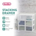 thumbnail image 2 of Sterilite 27 Qt Stacking and Modular Plastic Storage Drawers, White Frame, 4 Pack, 2 of 12