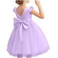 thumbnail image 3 of RXIRUCGD 2025 Vêtements d'Été pour Enfants Robe Bouffante en Maille Unie pour Filles Robe de Performance Formelle pour Filles, 3 of 4