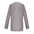 thumbnail image 4 of Hauts en Lin pour Femmes Été Femmes Automne Hiver Uni Coton Lin Col Rond Manches Longues T-Shirt Ample Haut Femmes T-Shirts à Manches Longues T-Shirts Longs pour Femmes Été T-Shirts pour Femmes, 4 of 4