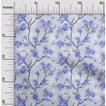 thumbnail image 2 of oneOone Polyester Spandex Medium Blue Fabric Floral Craft Projects Decor Fabric Printed By The Yard 56 Inch Wide, 2 of 4