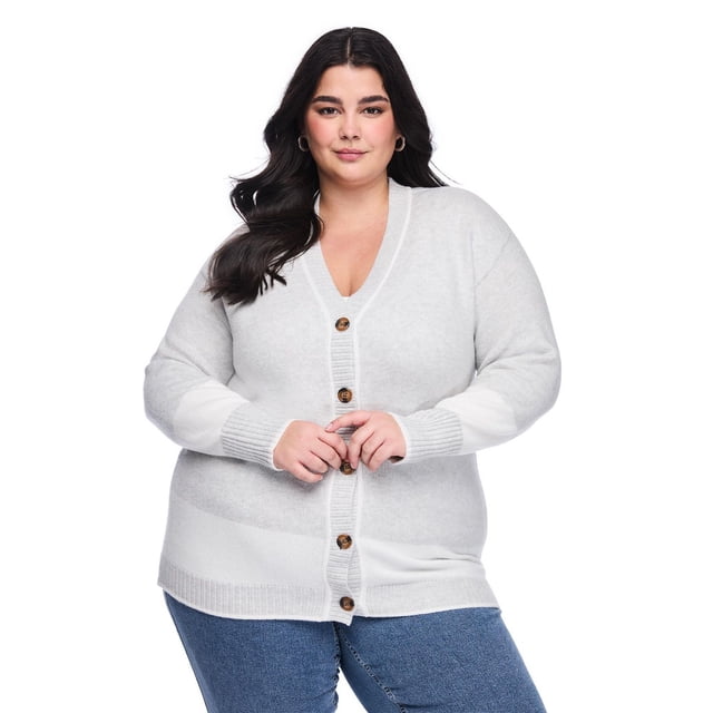 Lane Bryant Women's Plus Colour Block Cardigan